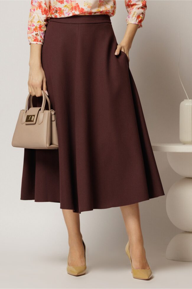 Fusta midi bordo croi clos office