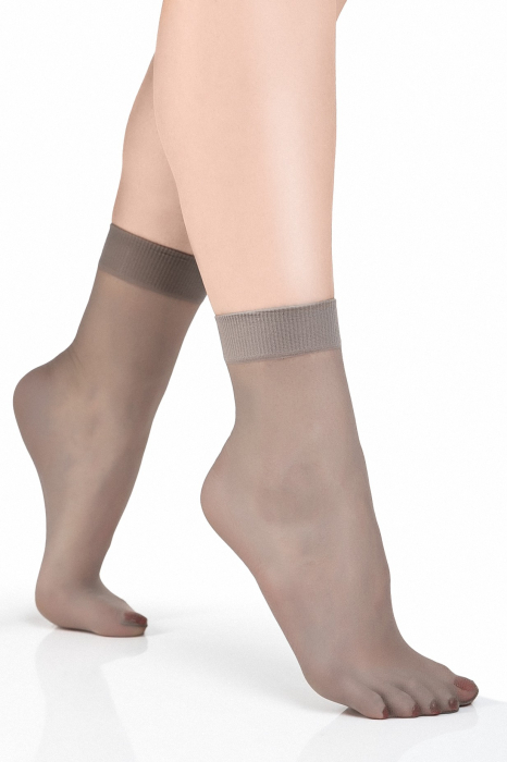 Set 2 perechi sosete scurte Fiore Maja Smoky 15 DEN