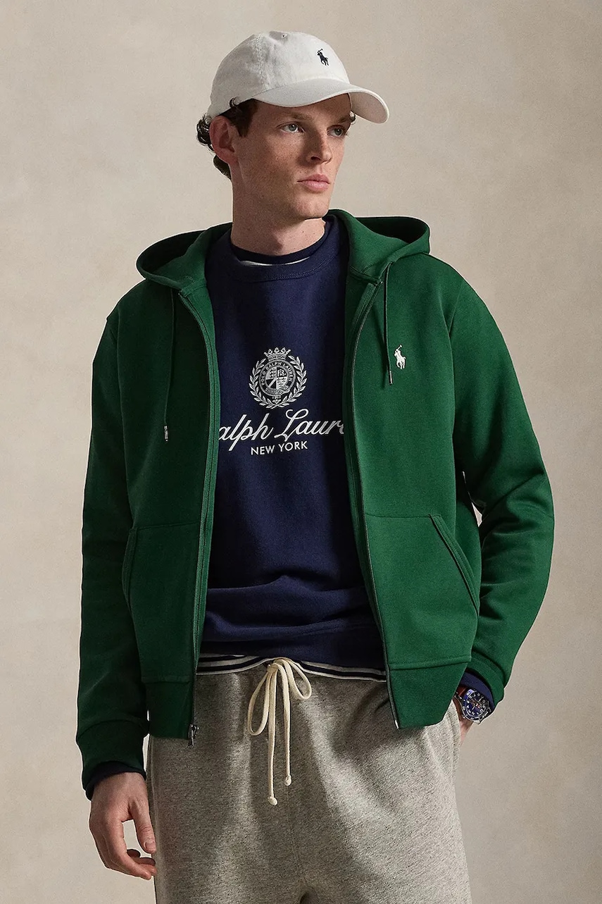 Polo Ralph Lauren hanorac cu fermoar și glugă
