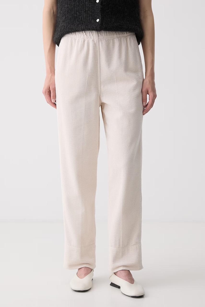 American Vintage pantaloni pentru femei din catifea reiată