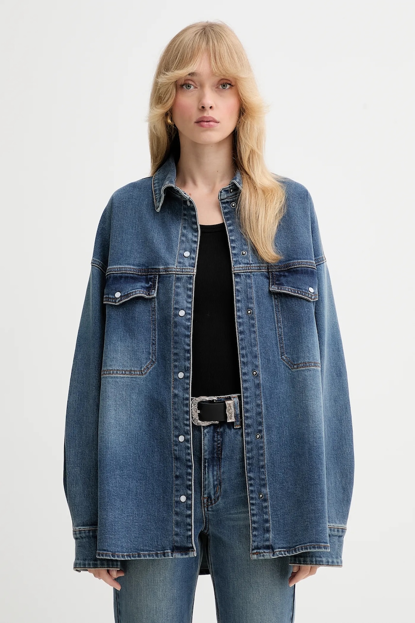 Gestuz cămașă din denim