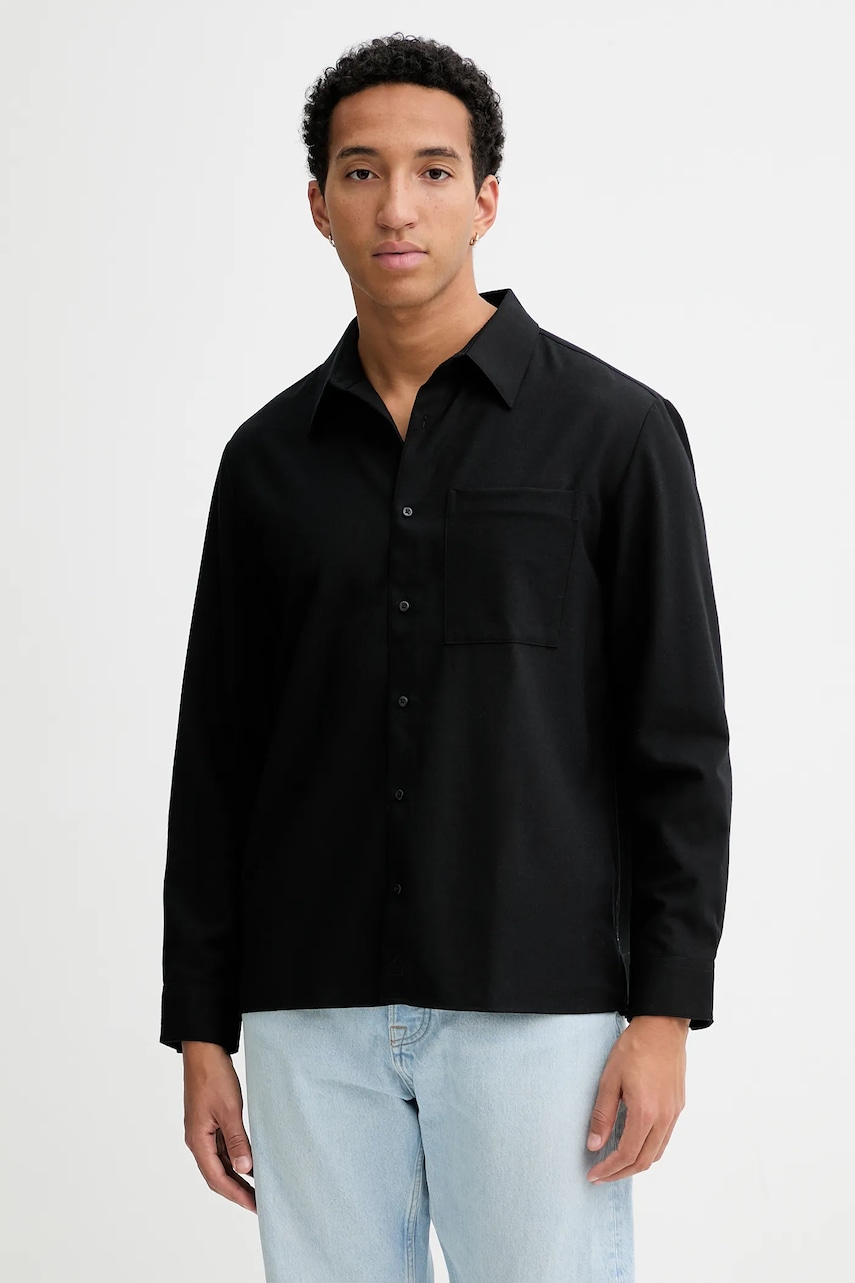 Calvin Klein cămașă din amestec de lână