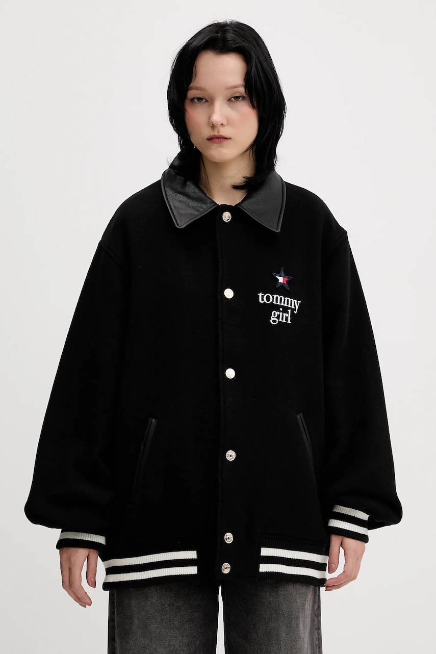 Tommy Jeans jachetă din amestec de lână