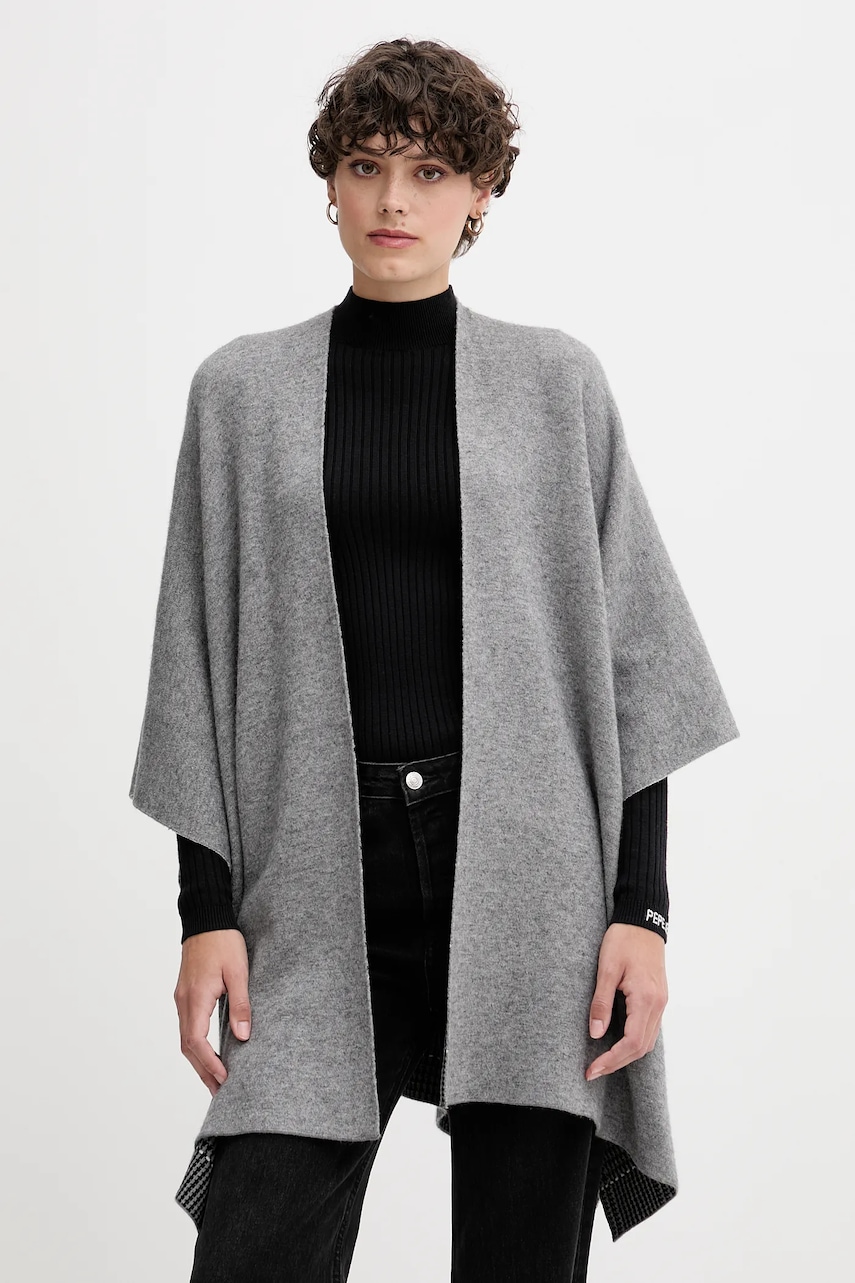 United Colors of Benetton cardigan din lână cu două fețe