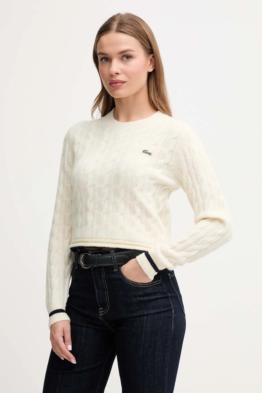 Lacoste pulover din amestec de lână