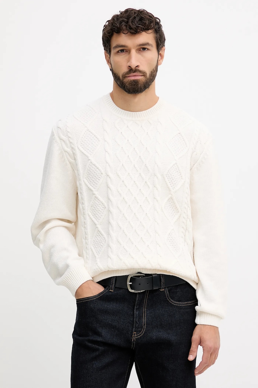 Armani Exchange pulover din amestec de lână