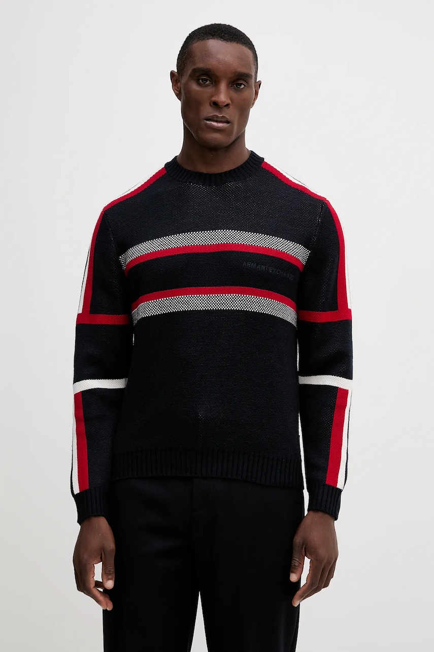 Armani Exchange pulover din amestec de lână