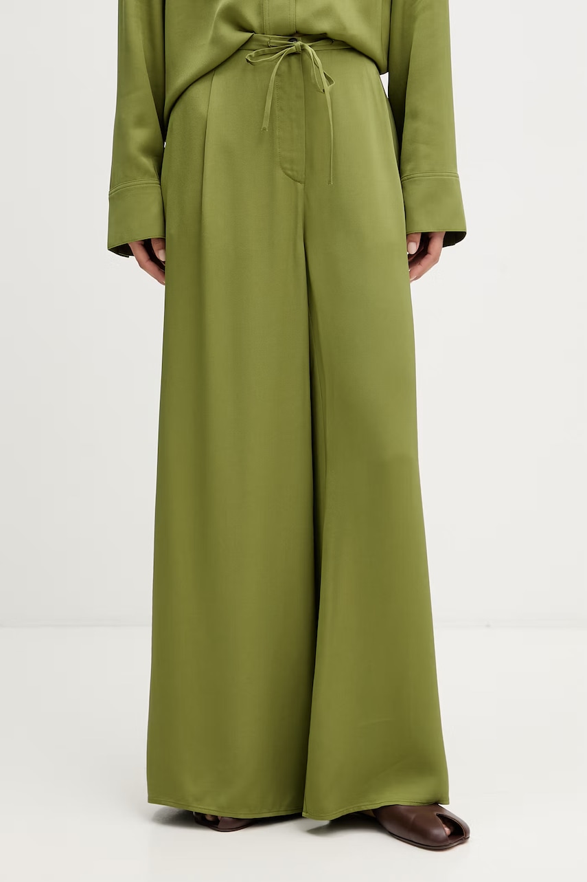 Marc O'Polo pantaloni wide leg pentru femei din vâscoză