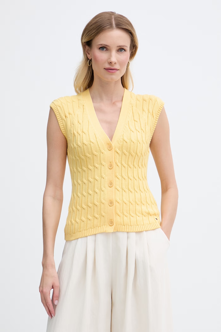 Tommy Hilfiger vestă pentru femei, din bumbac