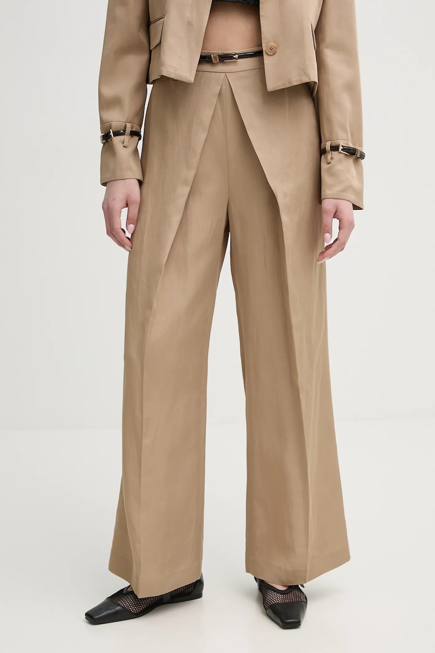 ISABELLE BLANCHE pantaloni din amestec de in