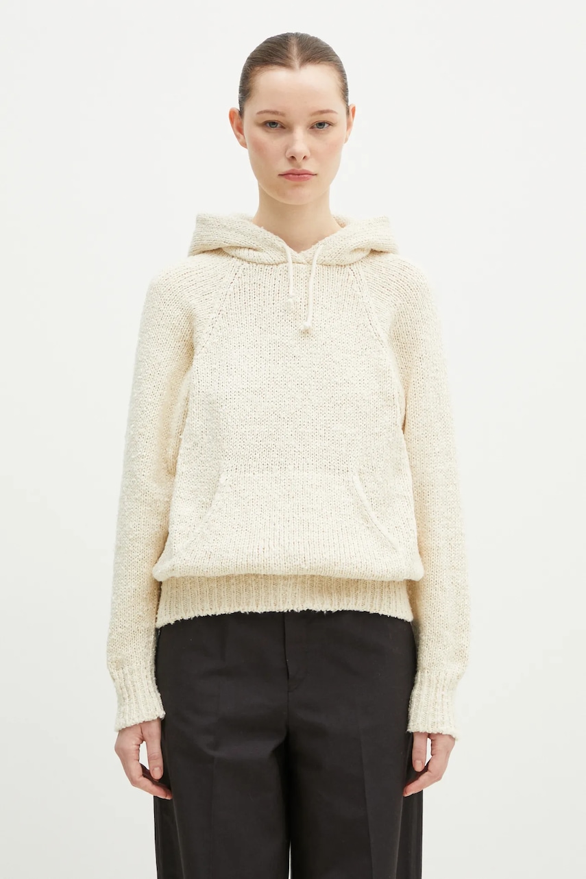 WMV pulover de mătase Raglan Hoodie P.O. Knit Mawata