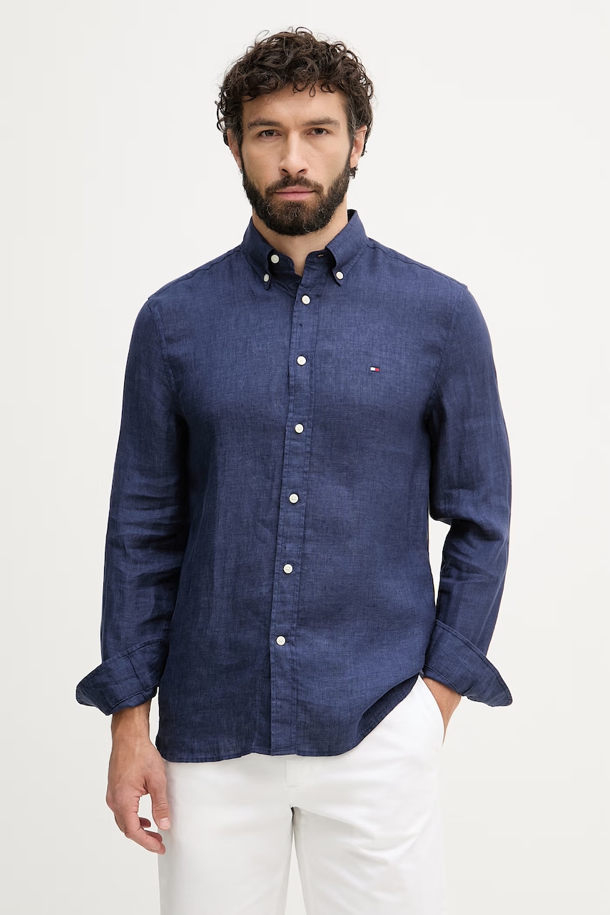 Tommy Hilfiger cămașă pentru bărbați din in