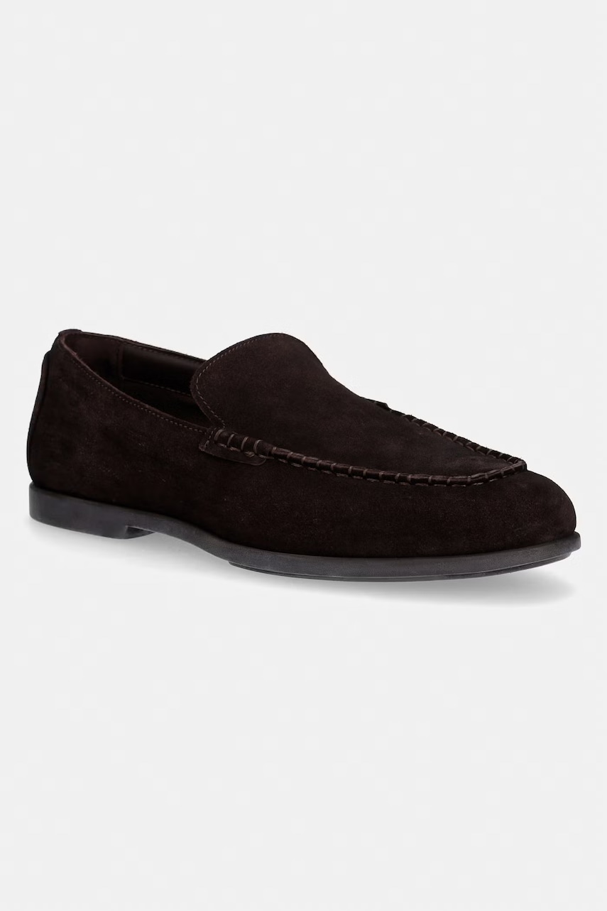 Calvin Klein mocasini pentru bărbați din piele întoarsă LOW PROF LOAFER SU