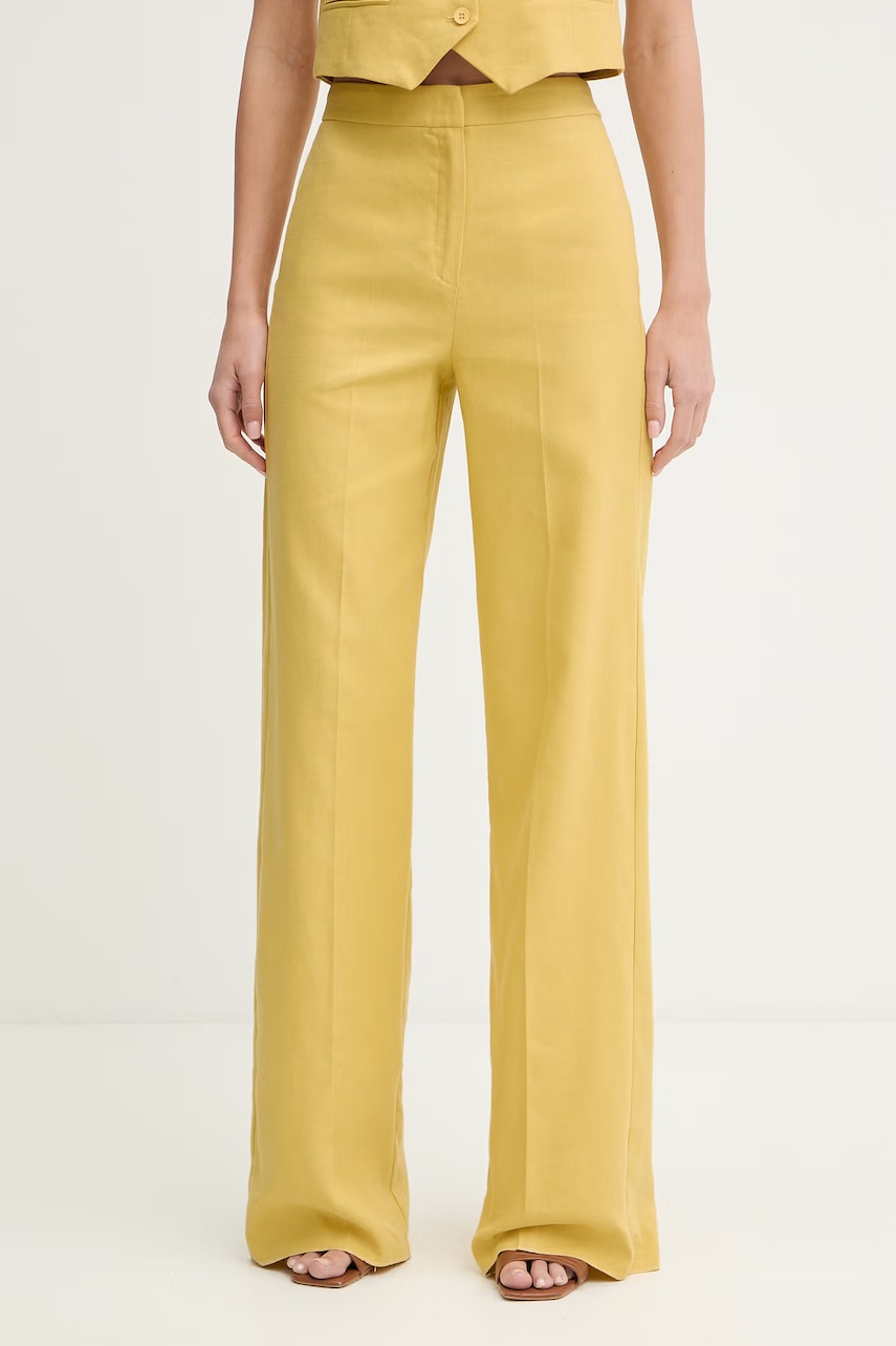 iBlues pantaloni straight pentru femei, cu amestec de in CANALE
