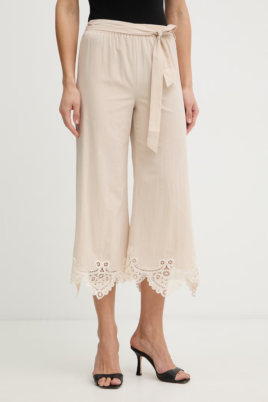 Twinset pantaloni pentru femei, din bumbac