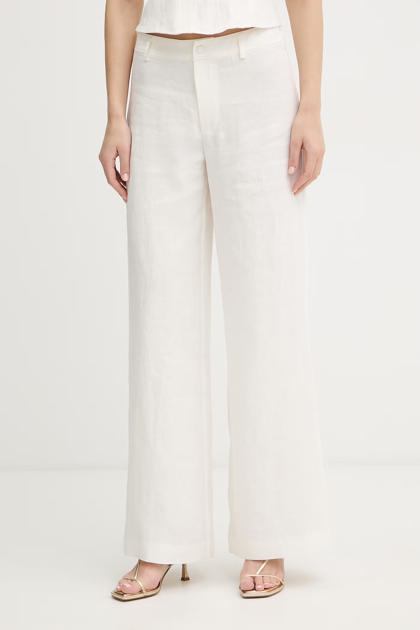 Bardot pantaloni pentru femei, din in