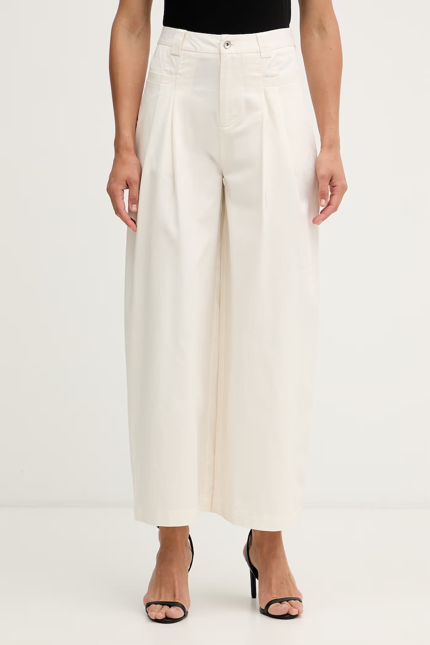 Sisley pantaloni straight pentru femei, din bumbac