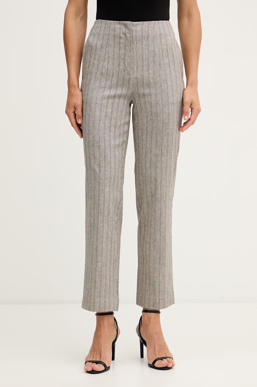 Sisley pantaloni straight pentru femei, cu in