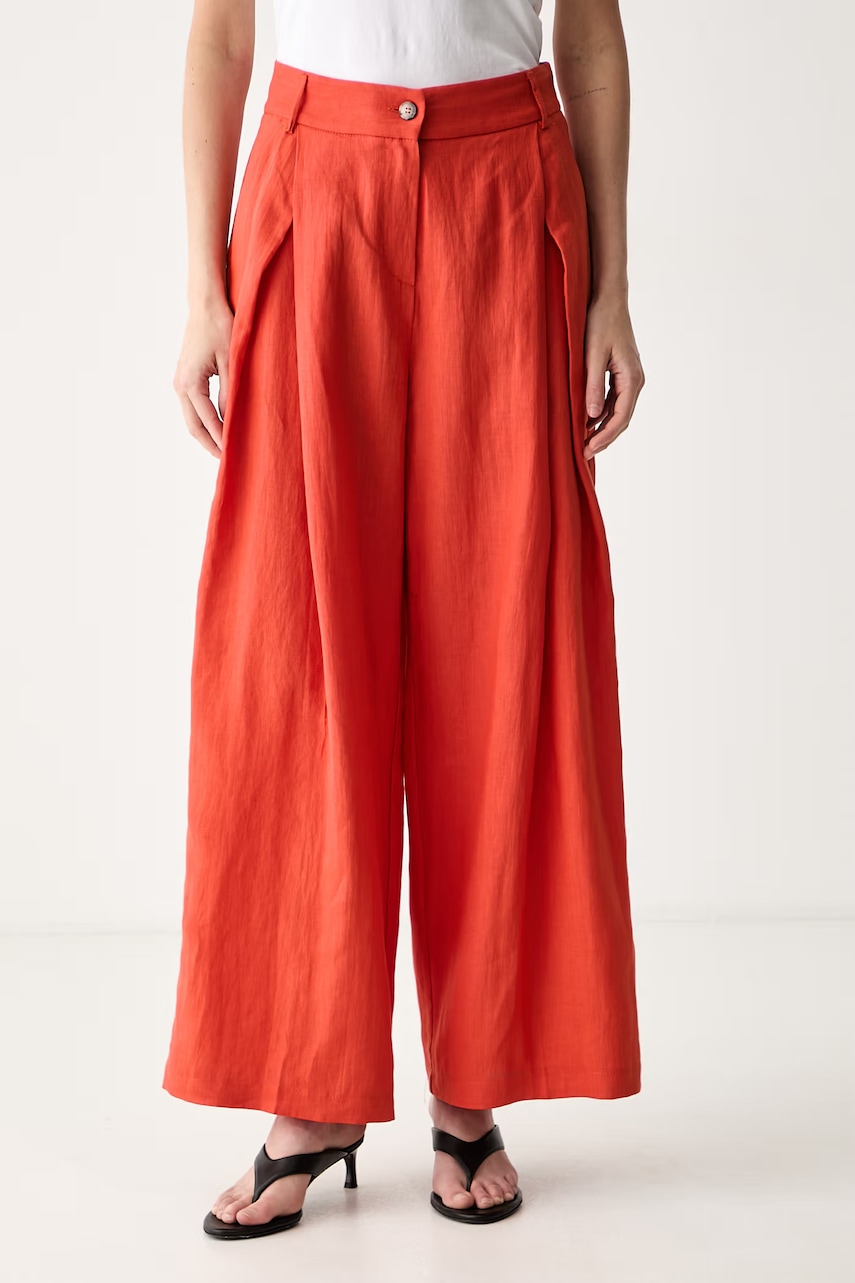 ViCOLO pantaloni culottes pentru femei din in