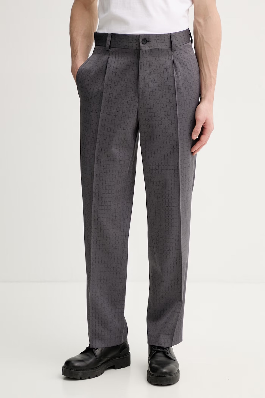 HUGO pantaloni cu adaos de lână Flips251X