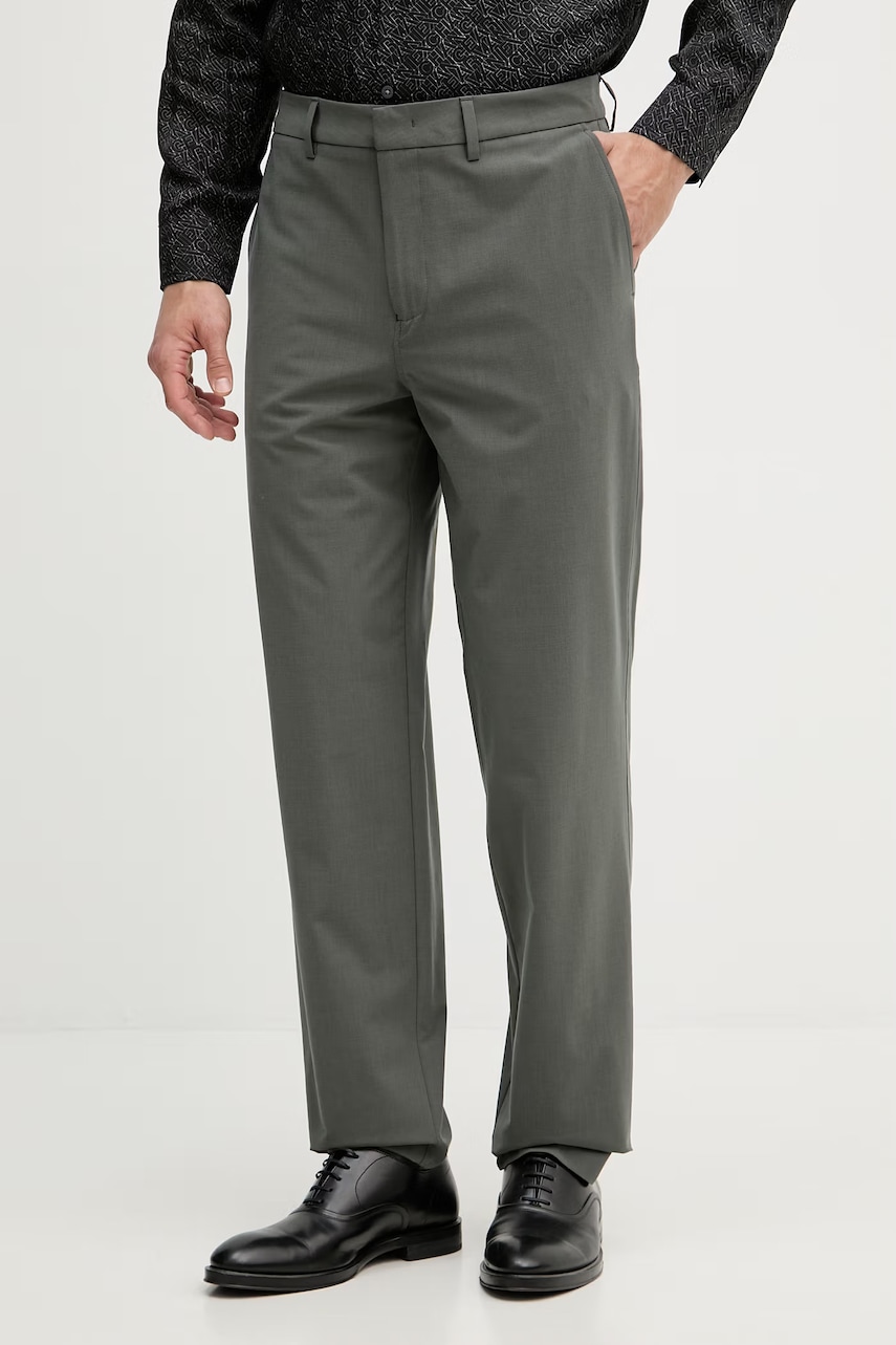 Armani Exchange pantaloni chinos pentru bărbați, cu amestec de lână
