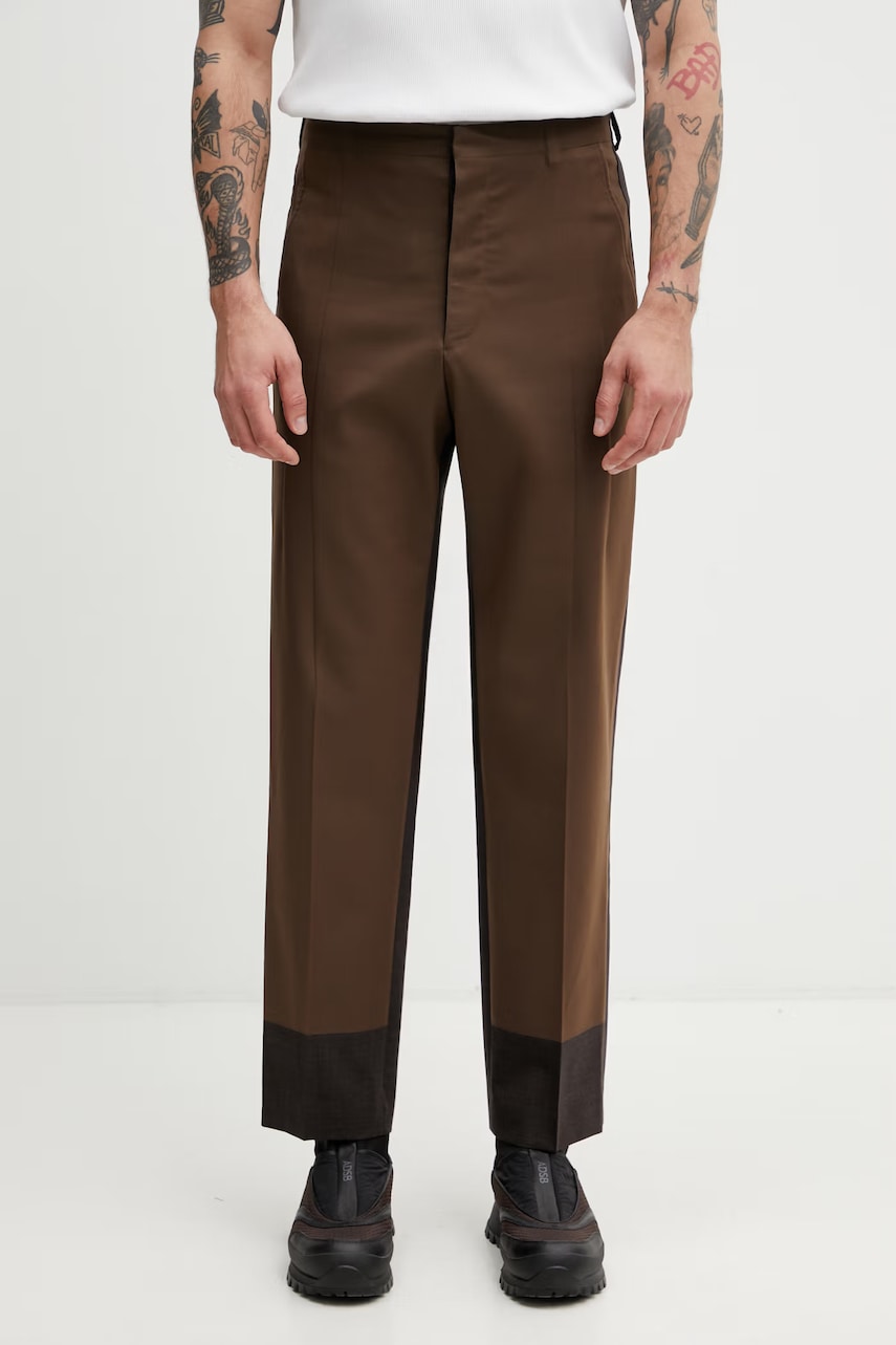 MM6 Maison Margiela pantaloni pentru bărbați, cu amestec de lână