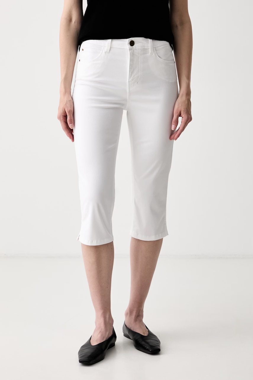 Guess pantaloni capri pentru femei cu lyocell CAROLYN