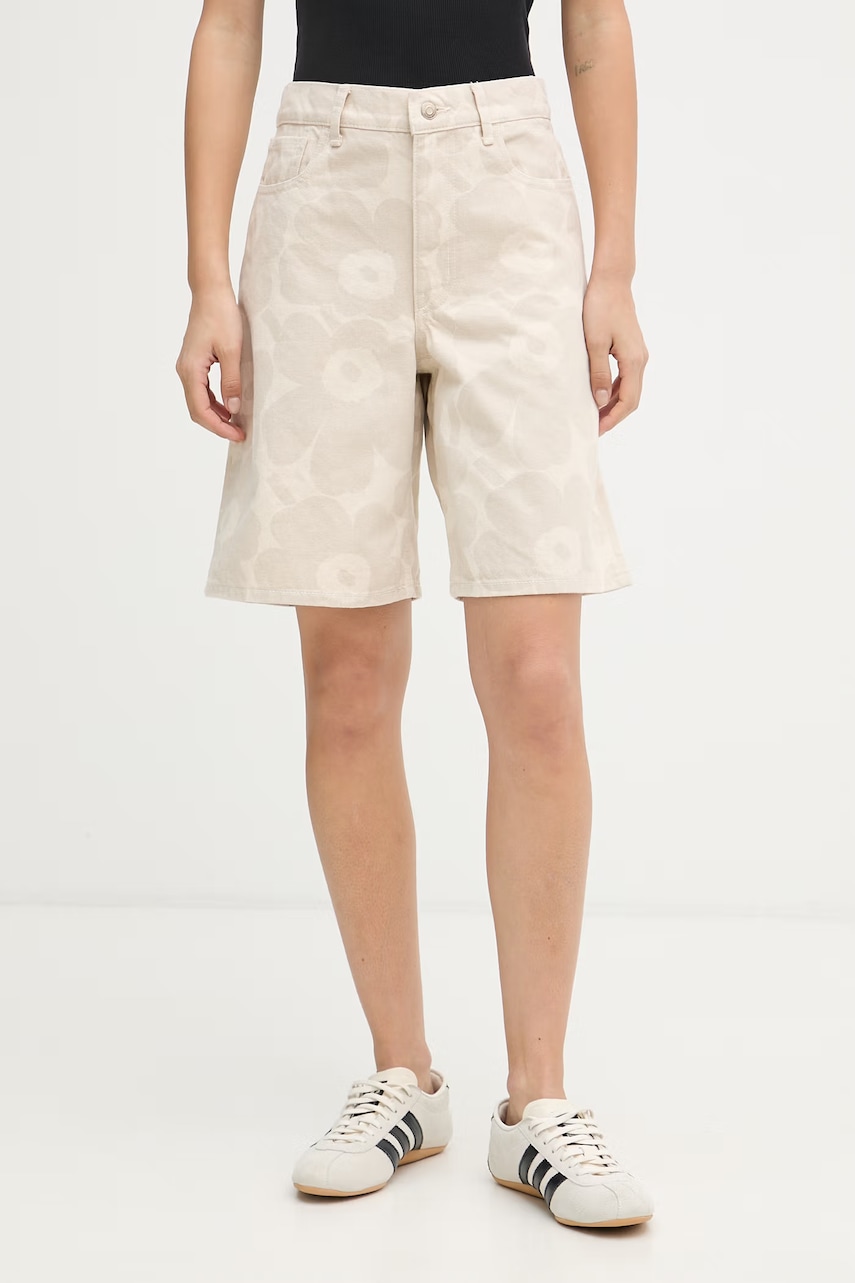 Marimekko pantaloni scurți pentru femei, din denim
