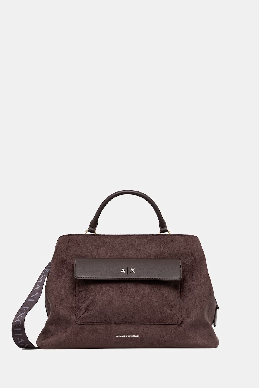 Armani Exchange geantă shopper pentru femei, cu imitație de piele întoarsă