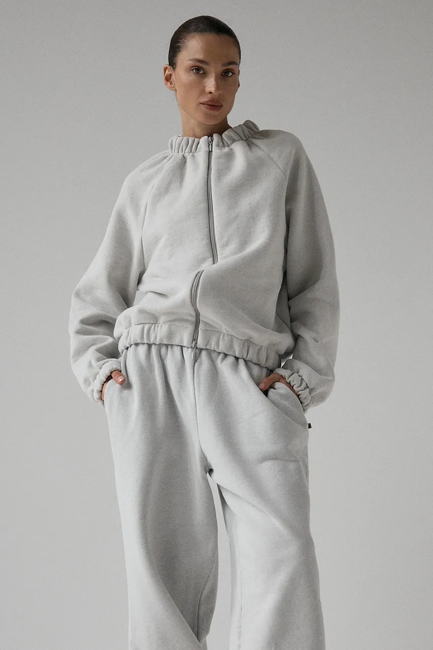 Muuv hanorac cu fermoar pentru femei din bumbac SMOOTH COTTON
