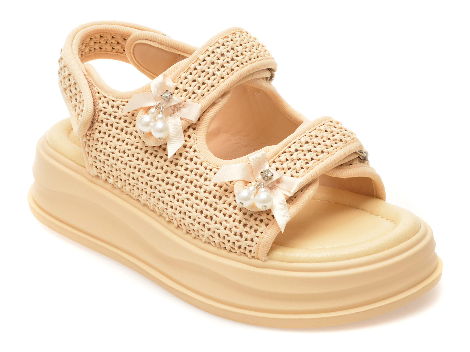 Sandale GRYXX bej, 7163, din piele ecologica