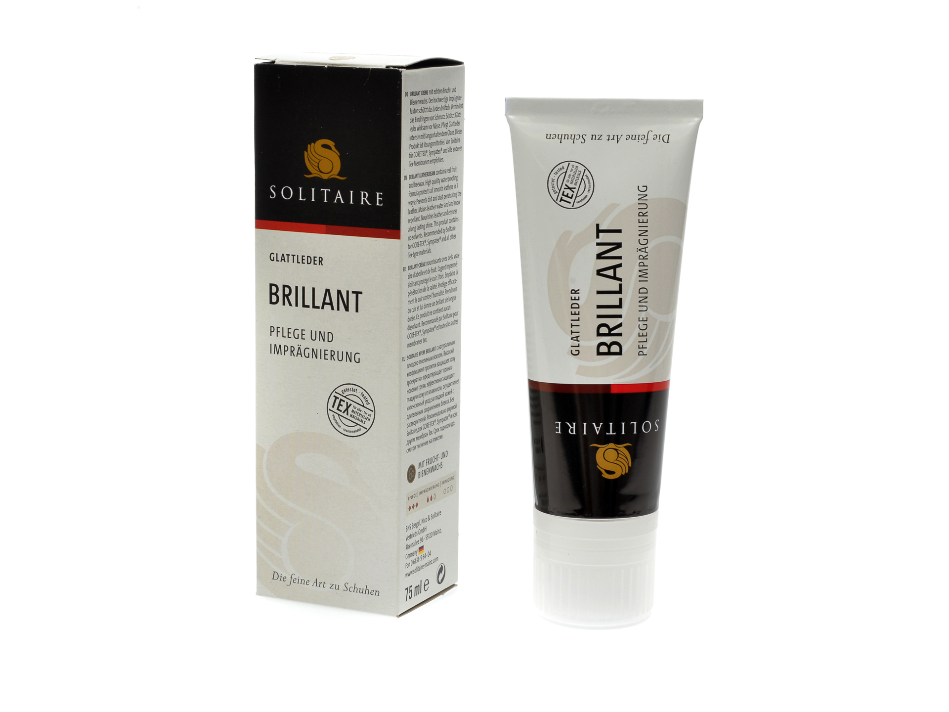 Crema de intretinere pentru incaltaminte, de culoare maro deschis, Solitaire